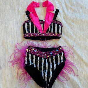 Glamour Costumes Pink, Black and White Solo Costume